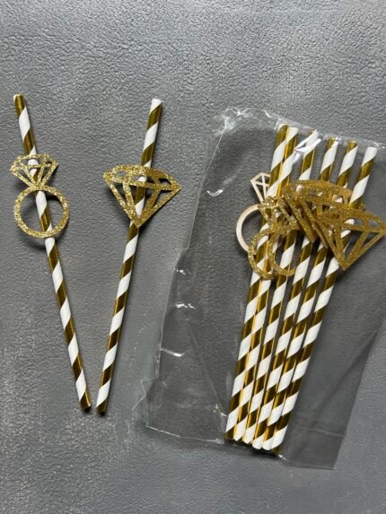 ТРУБОЧКИ "GOLD WHITE" з топерами 6 шт - Дівич вечір